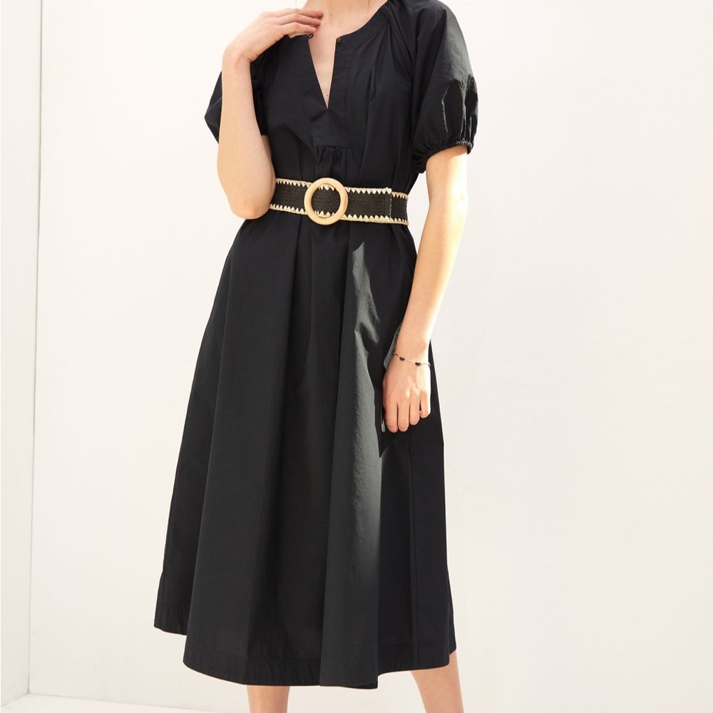 Anthropologie Black Midi Dress